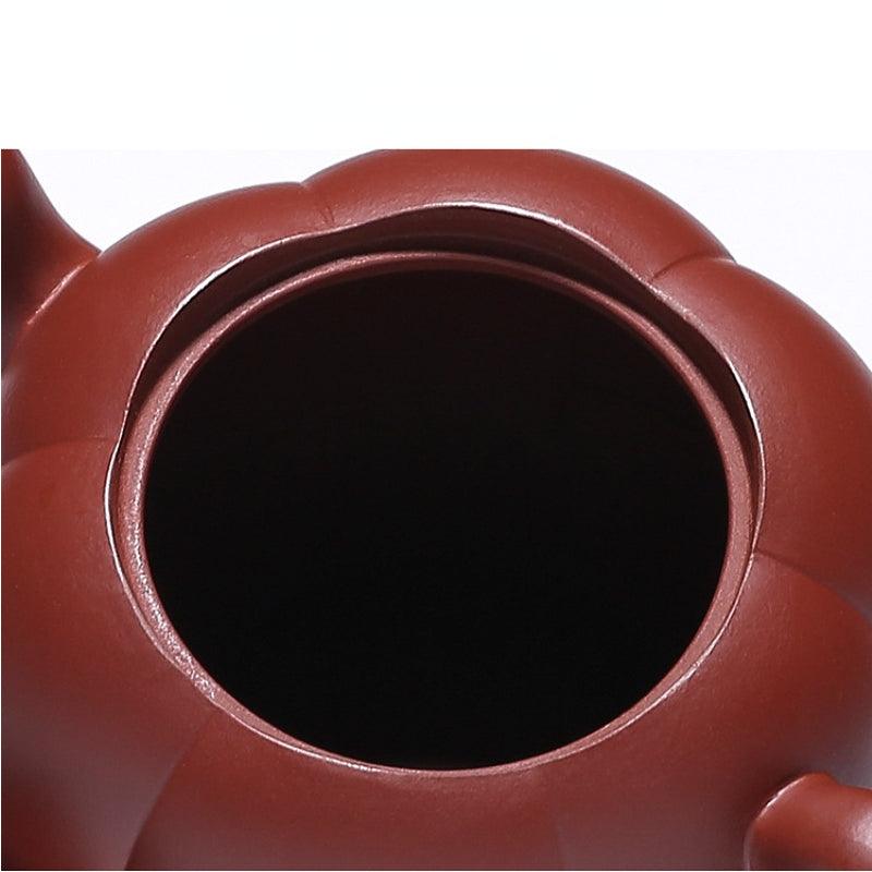 Yixing Purple Clay Teapot [Pumpkin Pot] | 宜兴紫砂壶 原矿大红袍 [南瓜壶] - YIQIN TEA HOUSE 一沁茶舍  |  yiqinteahouse.com