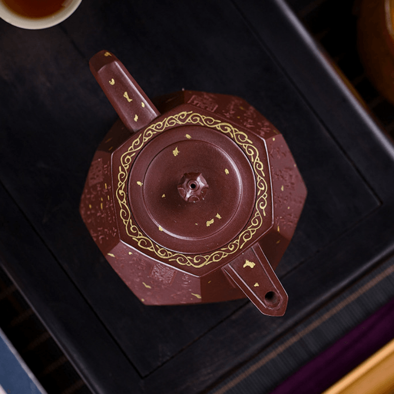 Full Handmade Yixing Purple Clay Teapot [Be Happy] | 全手工宜兴紫砂壶 原矿紫血砂 [欢喜自在] - YIQIN TEA HOUSE 一沁茶舍  |  yiqinteahouse.com