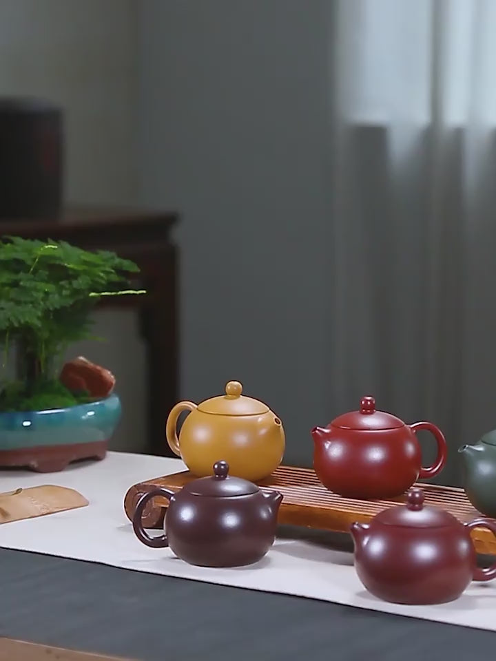 宜兴紫砂茶壶[五色西施壶套组] (紫泥/段泥/绿泥/紫朱泥/大红袍- 220