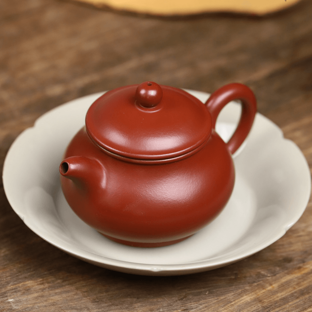 Full Handmade Yixing Purple Clay Teapot [Gao Pan Pot] | 全手工宜兴紫砂壶 原矿优质大红袍 [高潘壶] - YIQIN TEA HOUSE 一沁茶舍  |  yiqinteahouse.com