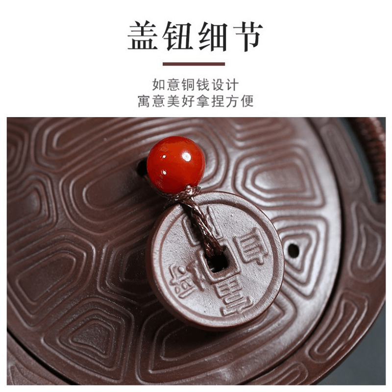 Full Handmade Yixing Purple Clay Gaiwan [Wealthy] | 全手工宜兴紫砂手抓壶/盖碗 原矿紫泥 [富甲天下] - YIQIN TEA HOUSE 一沁茶舍  |  yiqinteahouse.com