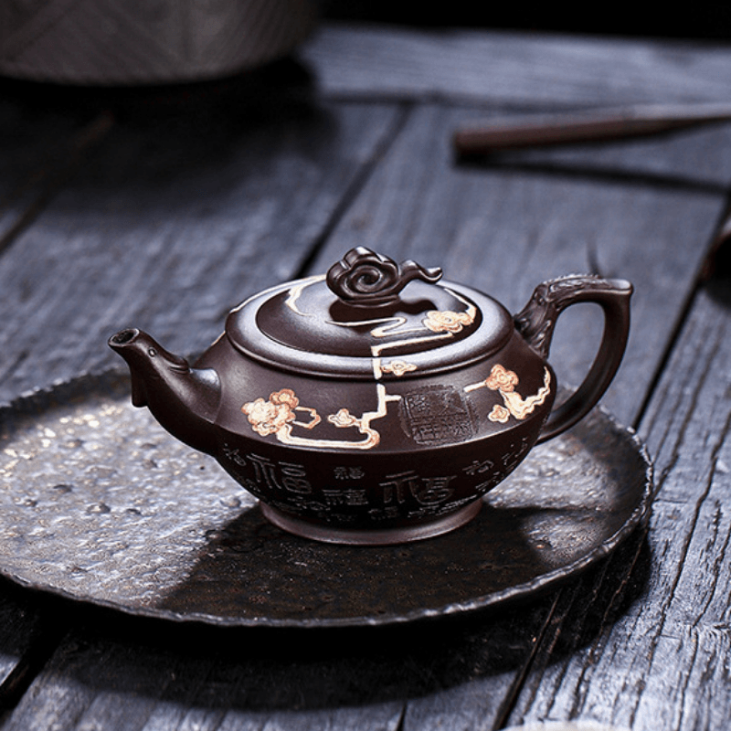 Full Handmade Yixing Purple Clay Teapot [Xiang Rui] | 全手工宜兴紫砂壶 百目紫茄泥 [祥瑞] - YIQIN TEA HOUSE 一沁茶舍  |  yiqinteahouse.com
