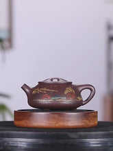 Load and play video in Gallery viewer, Full Handmade Yixing Zisha Shanshui Color Painted Teapot [Xiaoman Piao 小满飘] (Lao Zi Ni - 250ml)
