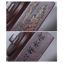 Load image into Gallery viewer, Full Handmade Yixing Purple Clay Shanshui Color Painted Teapot [Fangshan Yishi] | 全手工宜兴紫砂壶 原矿老紫泥泥绘山水 [方山逸士] - YIQIN TEA HOUSE 一沁茶舍  |  yiqinteahouse.com
