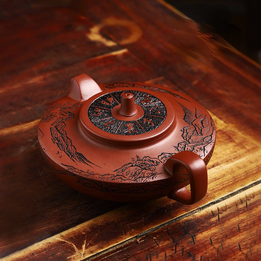 Full Handmade Yixing Zisha Teapot [Bu Wang Chu Xin] (Long Xue Sha - 340ml)