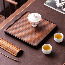 Load image into Gallery viewer, Retro Bamboo Tea Tray | 复古 竹制席面壶承 干泡盘 茶盘 - YIQIN TEA HOUSE 一沁茶舍  |  yiqinteahouse.com
