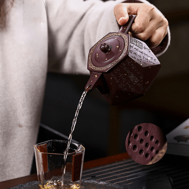 Full Handmade Yixing Purple Clay Teapot [Be Happy] | 全手工宜兴紫砂壶 原矿紫血砂 [欢喜自在] - YIQIN TEA HOUSE 一沁茶舍  |  yiqinteahouse.com