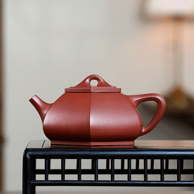 Full Handmade Yixing Purple Clay Teapot [Lifang Jingzhou Shi Piao] | 全手工宜兴紫砂壶 原矿底槽清 [六方景舟石瓢] - YIQIN TEA HOUSE 一沁茶舍  |  yiqinteahouse.com