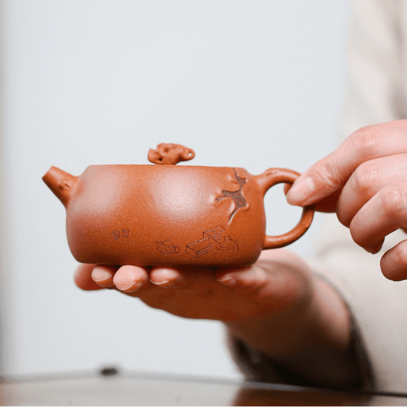 Full Handmade Yixing Purple Clay Teapot [You Qu] | 全手工宜兴紫砂壶 原矿降坡泥 [幽趣] - YIQIN TEA HOUSE 一沁茶舍  |  yiqinteahouse.com