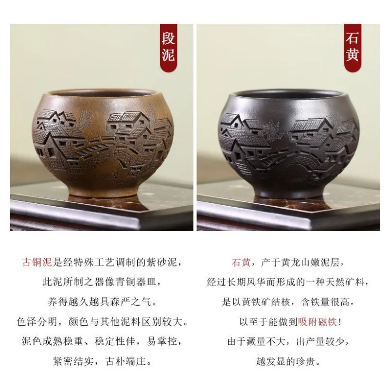 Full Handmade Yixing Zisha Big Master Tea Cup Gift Set [Jiangnan Guyun] 280ml - YIQIN TEA HOUSE | yiqinteahouse.com | new arrival, tea cup, teaware