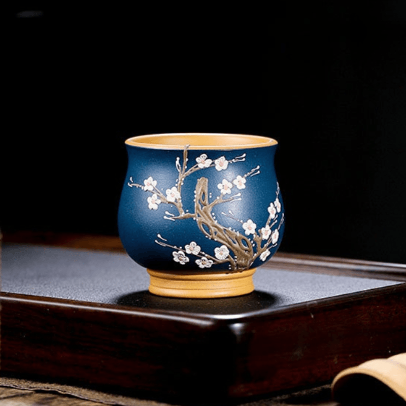 Full Handmade Yixing Zisha Master Tea Cup Gift Set [Flowers Bloom] - YIQIN TEA HOUSE | yiqinteahouse.com | new arrival, tea cup, teaware