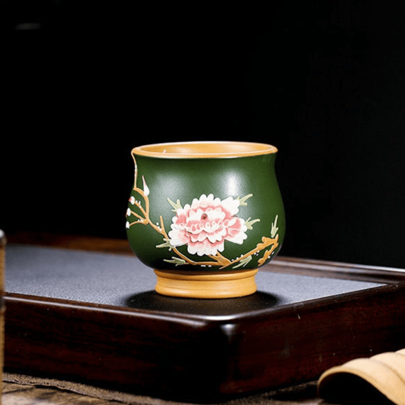 Full Handmade Yixing Zisha Master Tea Cup Gift Set [Flowers Bloom] - YIQIN TEA HOUSE | yiqinteahouse.com | new arrival, tea cup, teaware