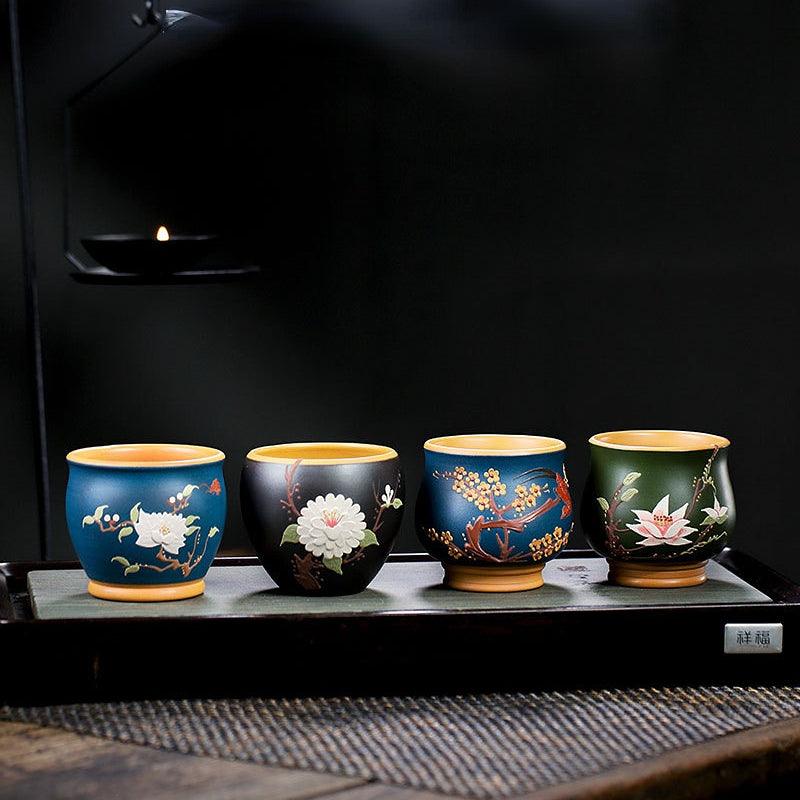 Full Handmade Yixing Zisha Master Tea Cup Gift Set [Ningxiang] - YIQIN TEA HOUSE | yiqinteahouse.com | new arrival, tea cup, teaware