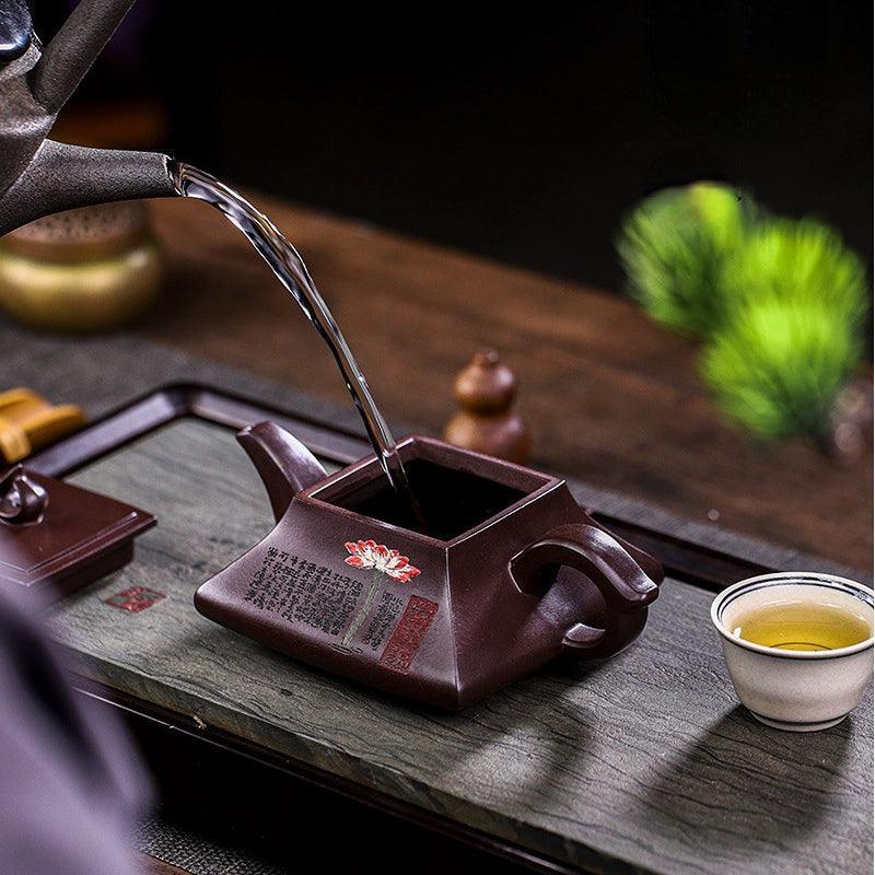 Full Handmade Yixing Zisha Teapot [Ai Lian Shuo] (Zi Jia Ni - 280ml) - YIQIN TEA HOUSE | yiqinteahouse.com | 200-300ml, full handmade zisha teapot, new arrival, teapot, teaware