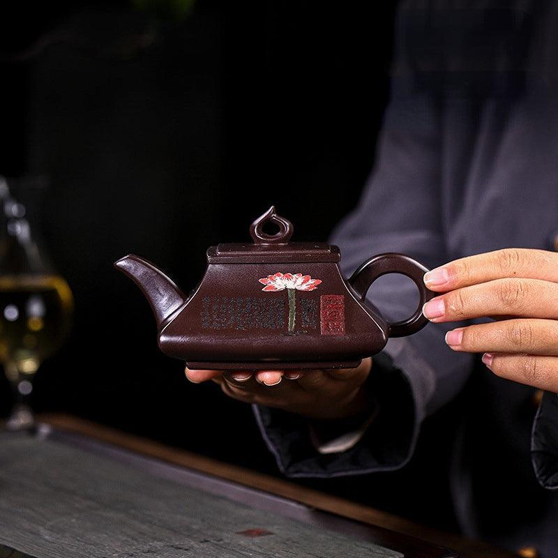 Full Handmade Yixing Zisha Teapot [Ai Lian Shuo] (Zi Jia Ni - 280ml) - YIQIN TEA HOUSE | yiqinteahouse.com | 200-300ml, full handmade zisha teapot, new arrival, teapot, teaware