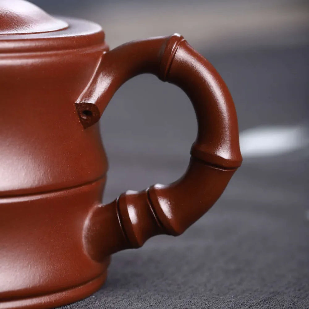 Full Handmade Yixing Zisha Teapot [Bamboo Pot] (Zi Ni - 260ml) - YIQIN TEA HOUSE | yiqinteahouse.com | 200-300ml, full handmade zisha teapot, new arrival, plain smooth, teapot, teaware