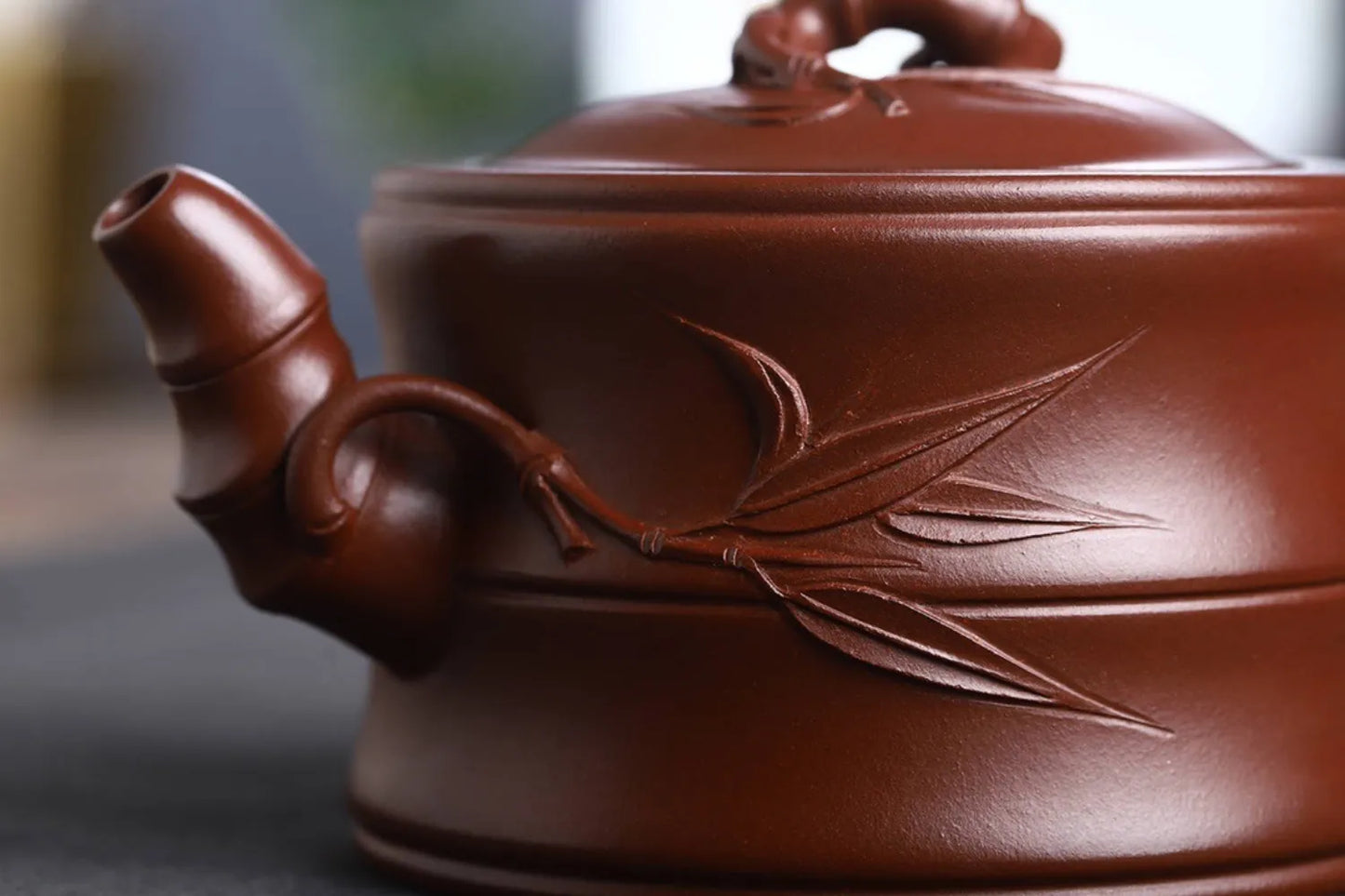 Full Handmade Yixing Zisha Teapot [Bamboo Pot] (Zi Ni - 260ml) - YIQIN TEA HOUSE | yiqinteahouse.com | 200-300ml, full handmade zisha teapot, new arrival, plain smooth, teapot, teaware