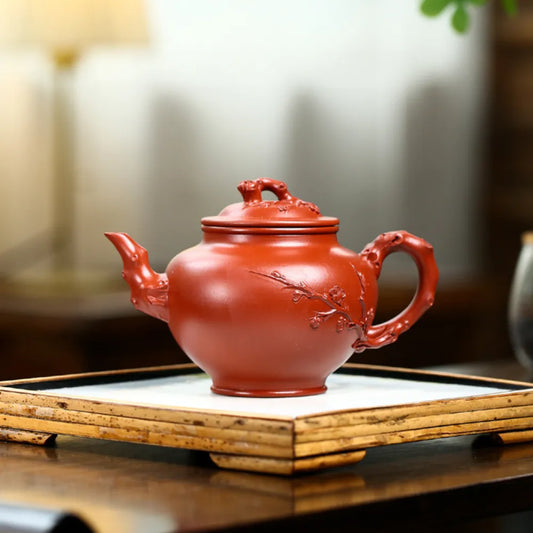 Full Handmade Yixing Zisha Teapot [Bao Chun Pot] (Daohongpao - 360ml) - YIQIN TEA HOUSE | yiqinteahouse.com | >300ml, full handmade zisha teapot, new arrival, plain smooth, teapot, teaware