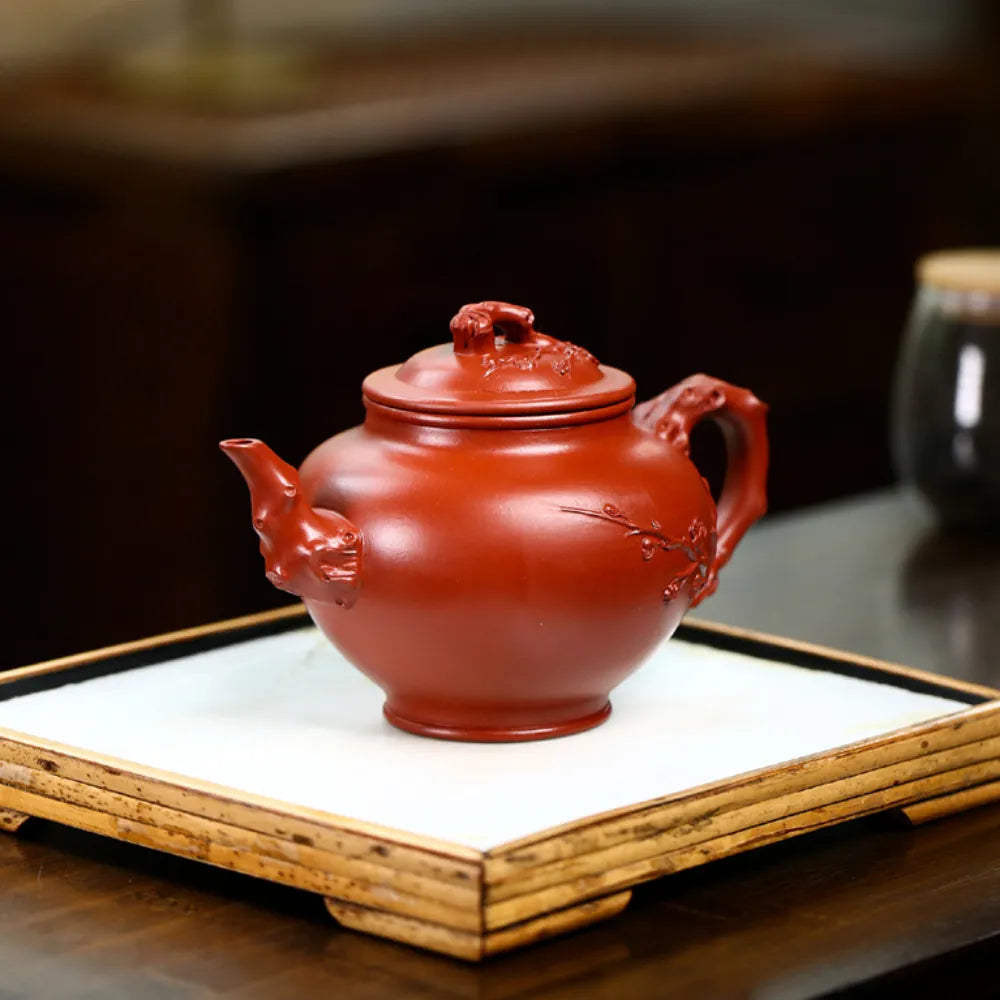 Full Handmade Yixing Zisha Teapot [Bao Chun Pot] (Daohongpao - 360ml) - YIQIN TEA HOUSE | yiqinteahouse.com | >300ml, full handmade zisha teapot, new arrival, plain smooth, teapot, teaware