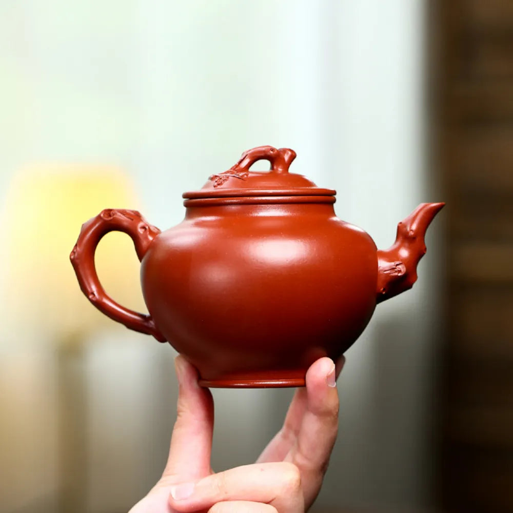 Full Handmade Yixing Zisha Teapot [Bao Chun Pot] (Daohongpao - 360ml) - YIQIN TEA HOUSE | yiqinteahouse.com | >300ml, full handmade zisha teapot, new arrival, plain smooth, teapot, teaware