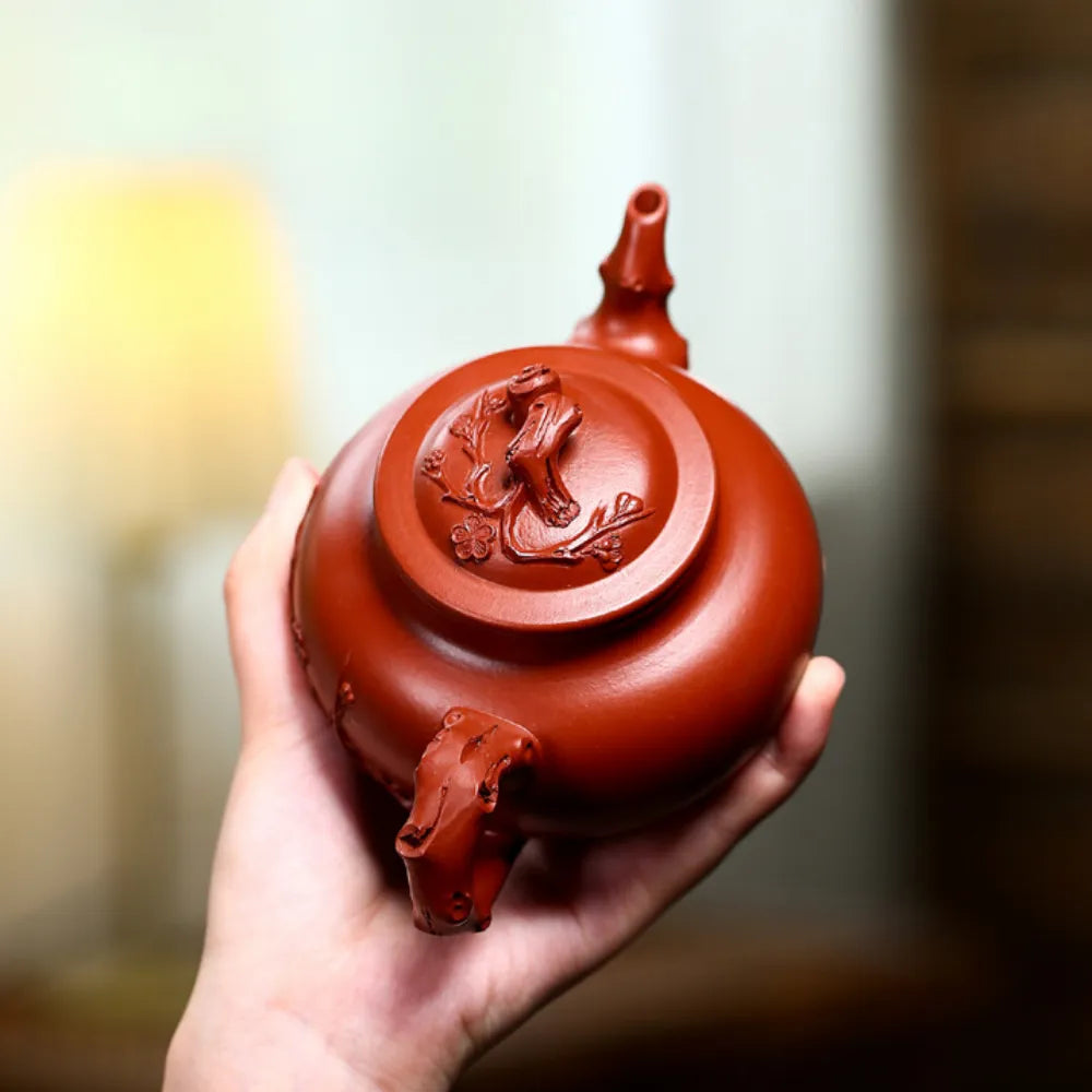 Full Handmade Yixing Zisha Teapot [Bao Chun Pot] (Daohongpao - 360ml) - YIQIN TEA HOUSE | yiqinteahouse.com | >300ml, full handmade zisha teapot, new arrival, plain smooth, teapot, teaware