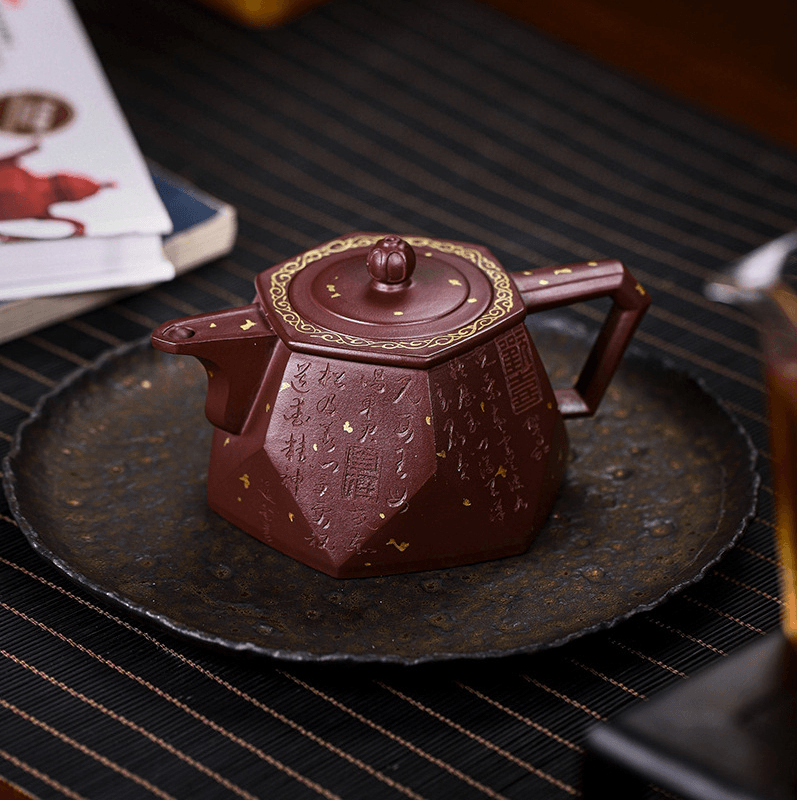 Full Handmade Yixing Zisha Teapot [Be Happy] (Zi Xue Sha - 350ml) - YIQIN TEA HOUSE | yiqinteahouse.com | >300ml, full handmade zisha teapot, new arrival, teapot, teaware