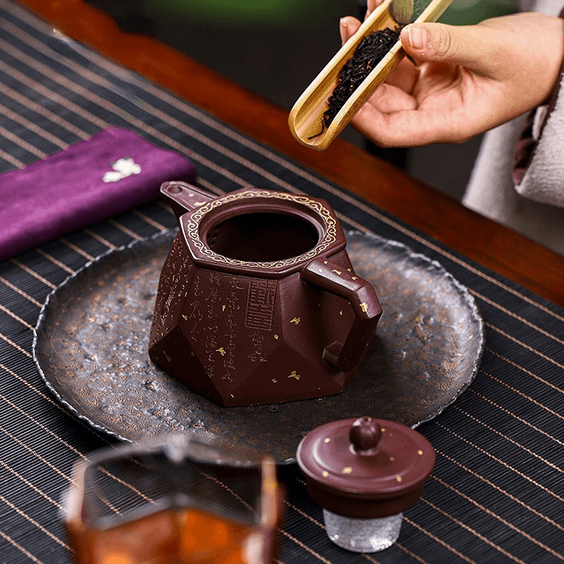 Full Handmade Yixing Zisha Teapot [Be Happy] (Zi Xue Sha - 350ml) - YIQIN TEA HOUSE | yiqinteahouse.com | >300ml, full handmade zisha teapot, new arrival, teapot, teaware