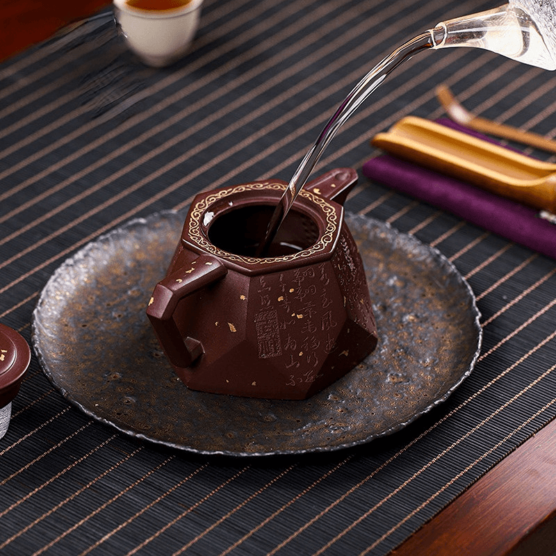 Full Handmade Yixing Zisha Teapot [Be Happy] (Zi Xue Sha - 350ml) - YIQIN TEA HOUSE | yiqinteahouse.com | >300ml, full handmade zisha teapot, new arrival, teapot, teaware