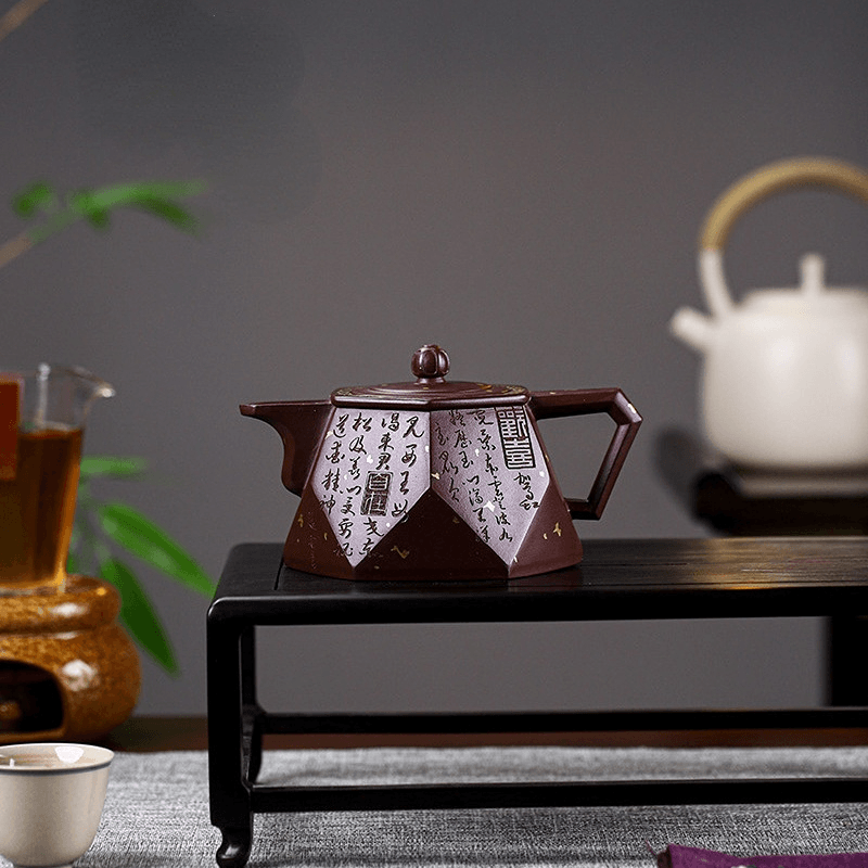 Full Handmade Yixing Zisha Teapot [Be Happy] (Zi Xue Sha - 350ml) - YIQIN TEA HOUSE | yiqinteahouse.com | >300ml, full handmade zisha teapot, new arrival, teapot, teaware