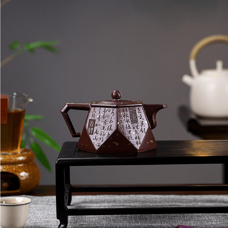 Full Handmade Yixing Zisha Teapot [Be Happy] (Zi Xue Sha - 350ml) - YIQIN TEA HOUSE | yiqinteahouse.com | >300ml, full handmade zisha teapot, new arrival, teapot, teaware