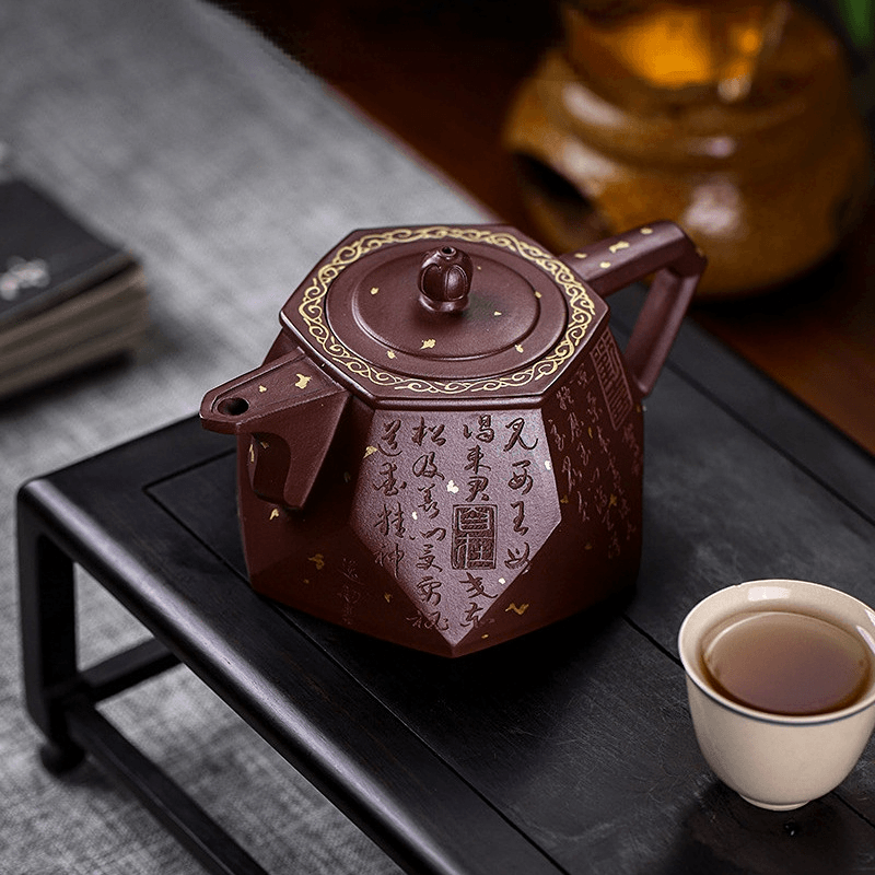 Full Handmade Yixing Zisha Teapot [Be Happy] (Zi Xue Sha - 350ml) - YIQIN TEA HOUSE | yiqinteahouse.com | >300ml, full handmade zisha teapot, new arrival, teapot, teaware