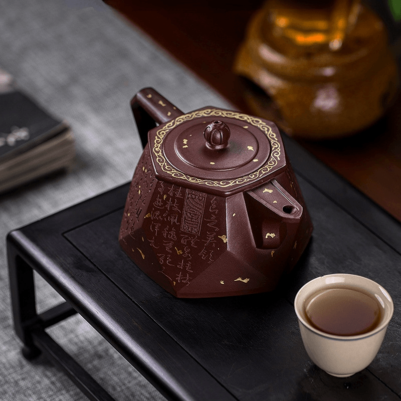 Full Handmade Yixing Zisha Teapot [Be Happy] (Zi Xue Sha - 350ml) - YIQIN TEA HOUSE | yiqinteahouse.com | >300ml, full handmade zisha teapot, new arrival, teapot, teaware