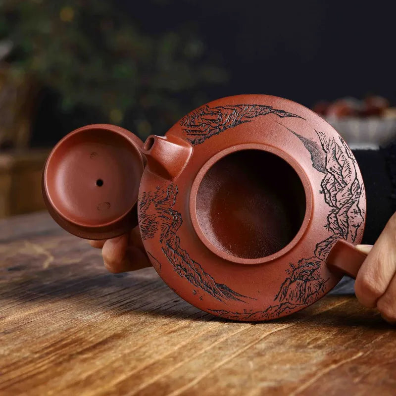 Full Handmade Yixing Zisha Teapot [Bu Wang Chu Xin] (Long Xue Sha - 340ml) - YIQIN TEA HOUSE | yiqinteahouse.com | >300ml, autopostr_instagram_69921, full handmade zisha teapot, new arrival, teapot, teaware