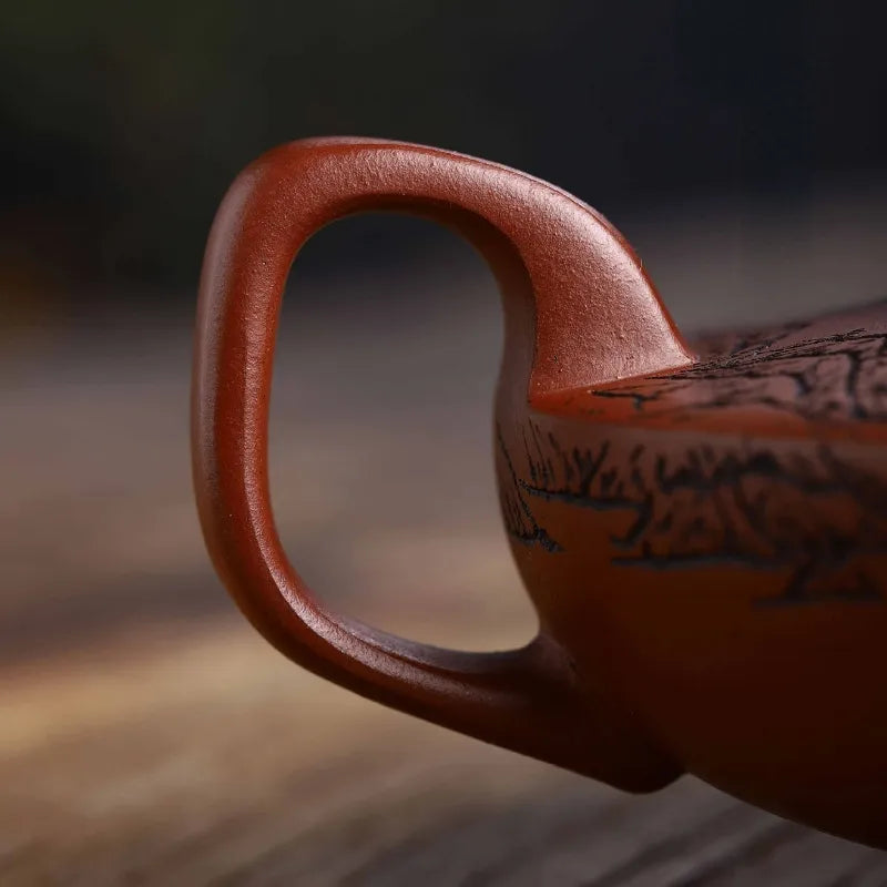 Full Handmade Yixing Zisha Teapot [Bu Wang Chu Xin] (Long Xue Sha - 340ml) - YIQIN TEA HOUSE | yiqinteahouse.com | >300ml, full handmade zisha teapot, new arrival, teapot, teaware