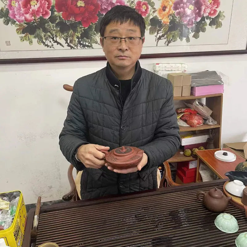 Full Handmade Yixing Zisha Teapot [Bu Wang Chu Xin] (Long Xue Sha - 340ml) - YIQIN TEA HOUSE | yiqinteahouse.com | >300ml, full handmade zisha teapot, new arrival, teapot, teaware