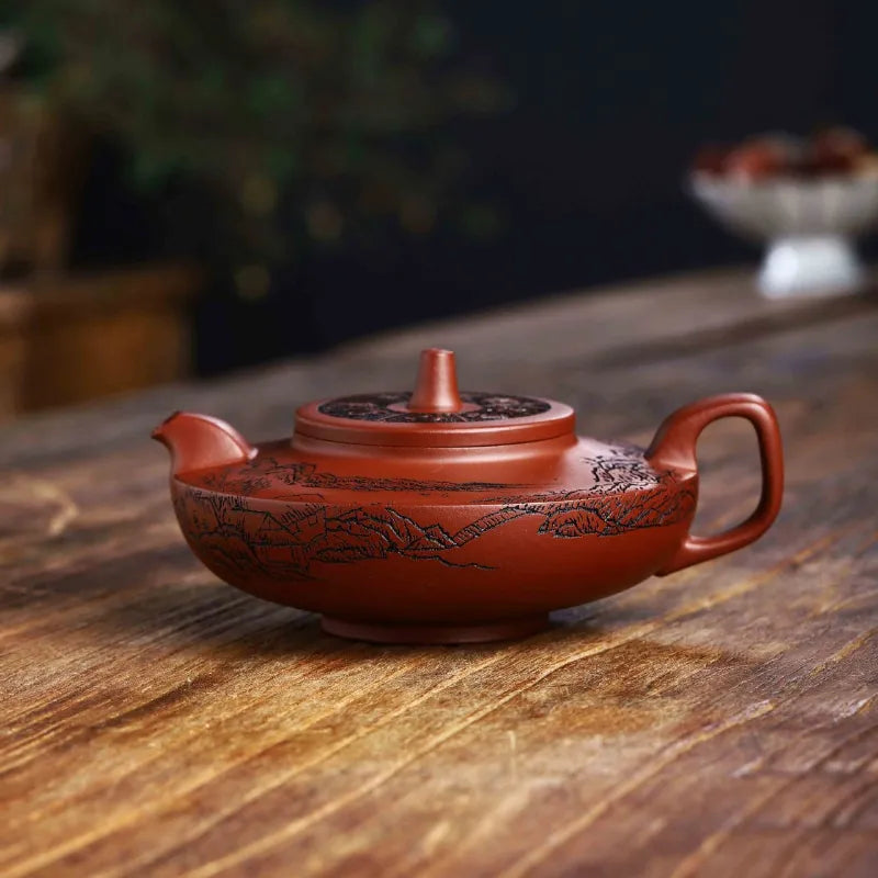 Full Handmade Yixing Zisha Teapot [Bu Wang Chu Xin] (Long Xue Sha - 340ml) - YIQIN TEA HOUSE | yiqinteahouse.com | >300ml, full handmade zisha teapot, new arrival, teapot, teaware