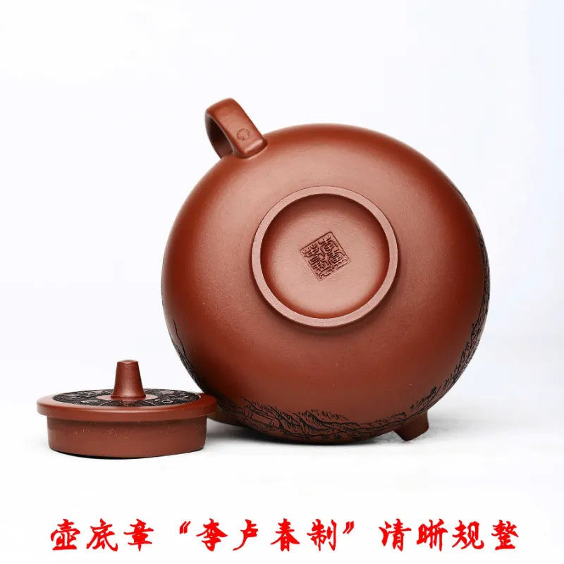 Full Handmade Yixing Zisha Teapot [Bu Wang Chu Xin] (Long Xue Sha - 340ml) - YIQIN TEA HOUSE | yiqinteahouse.com | >300ml, full handmade zisha teapot, new arrival, teapot, teaware