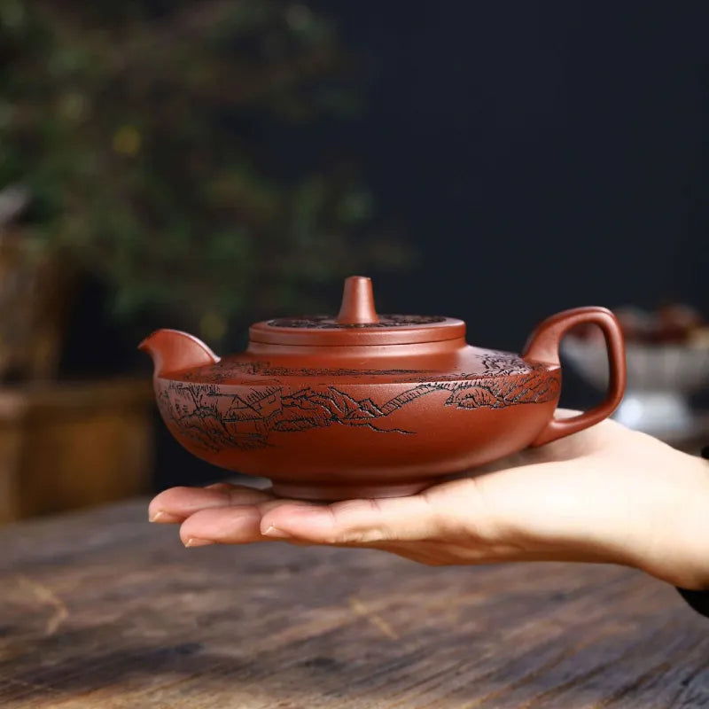 Full Handmade Yixing Zisha Teapot [Bu Wang Chu Xin] (Long Xue Sha - 340ml) - YIQIN TEA HOUSE | yiqinteahouse.com | >300ml, autopostr_instagram_69921, full handmade zisha teapot, new arrival, teapot, teaware