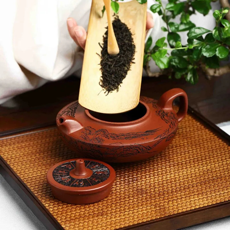 Full Handmade Yixing Zisha Teapot [Bu Wang Chu Xin] (Long Xue Sha - 340ml) - YIQIN TEA HOUSE | yiqinteahouse.com | >300ml, full handmade zisha teapot, new arrival, teapot, teaware