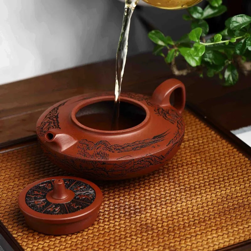 Full Handmade Yixing Zisha Teapot [Bu Wang Chu Xin] (Long Xue Sha - 340ml) - YIQIN TEA HOUSE | yiqinteahouse.com | >300ml, full handmade zisha teapot, new arrival, teapot, teaware