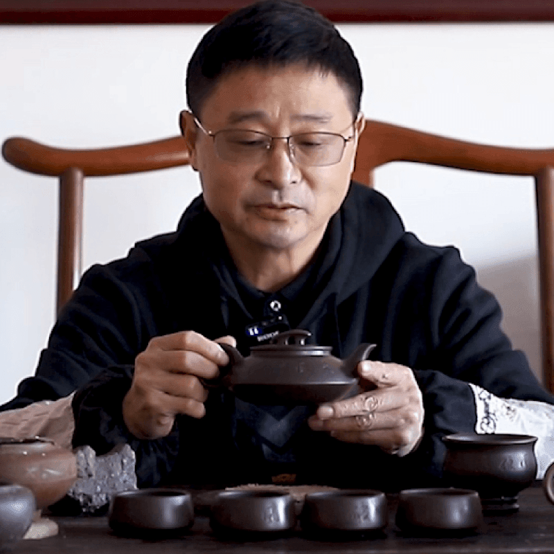 Full Handmade Yixing Zisha Teapot [Cheng Feng Po Lang] 1 Pot 5 Cups Set (Lao Zi Ni - 320ml) - YIQIN TEA HOUSE | yiqinteahouse.com | >300ml, full handmade zisha teapot, new arrival, teapot, teaware, teaware set