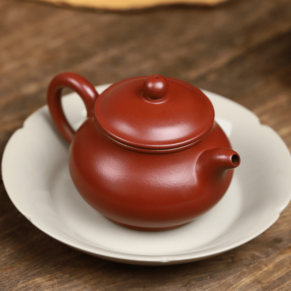 Full Handmade Yixing Purple Clay Teapot [Gao Pan Pot] | 全手工宜兴紫砂壶 原矿优质大红袍 [高潘壶] - YIQIN TEA HOUSE 一沁茶舍  |  yiqinteahouse.com