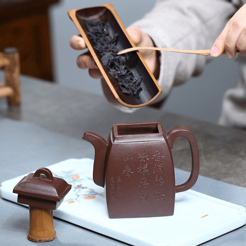 Full Handmade Yixing Zisha Teapot [Han Fang] (Lao Zi Ni - 270ml) - YIQIN TEA HOUSE | yiqinteahouse.com | 200-300ml, autopostr_instagram_69921, full handmade zisha teapot, teapot, teaware