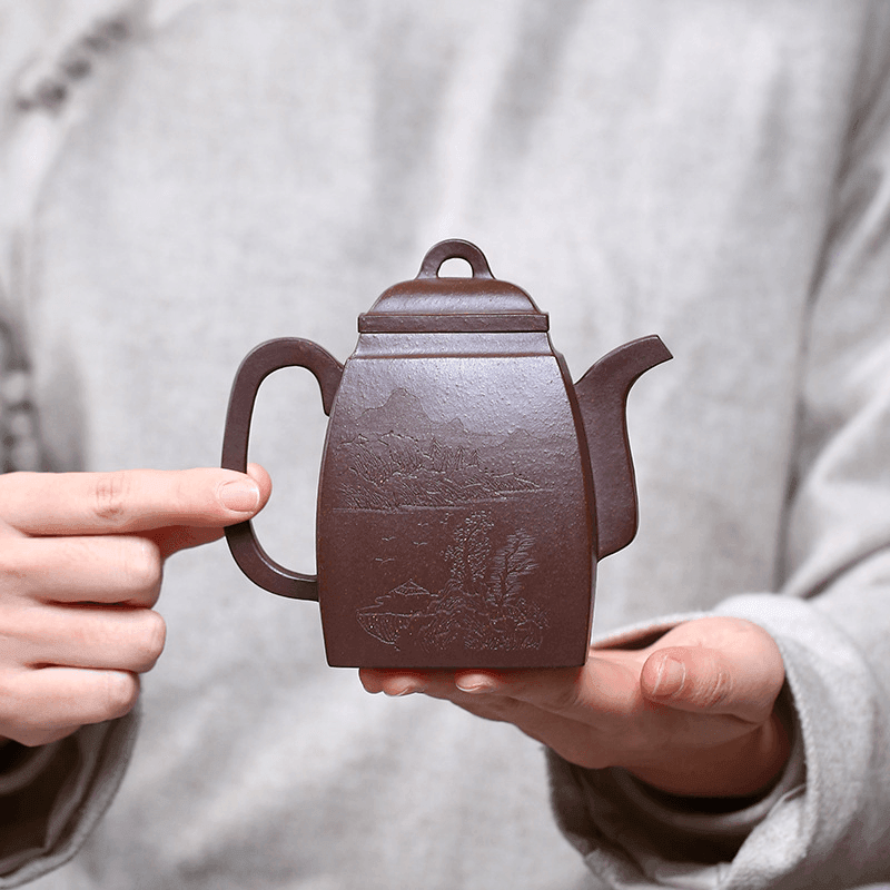 Full Handmade Yixing Zisha Teapot [Han Fang] (Lao Zi Ni - 270ml) - YIQIN TEA HOUSE | yiqinteahouse.com | 200-300ml, autopostr_instagram_69921, full handmade zisha teapot, teapot, teaware