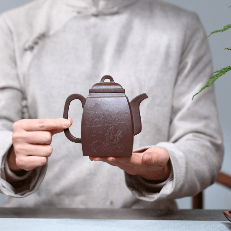 Full Handmade Yixing Zisha Teapot [Han Fang] (Lao Zi Ni - 270ml) - YIQIN TEA HOUSE | yiqinteahouse.com | 200-300ml, autopostr_instagram_69921, full handmade zisha teapot, teapot, teaware