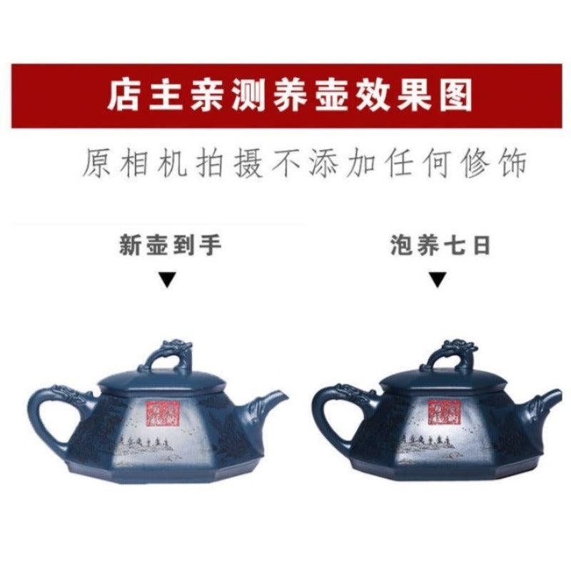 Full Handmade Yixing Zisha Teapot [Huna Baifu] 1 Pot 5 Cups Set (Tian Qing Ni - 320ml) - YIQIN TEA HOUSE | yiqinteahouse.com | >300ml, autopostr_instagram_69921, full handmade zisha teapot, new arrival, teapot, teaware, teaware set