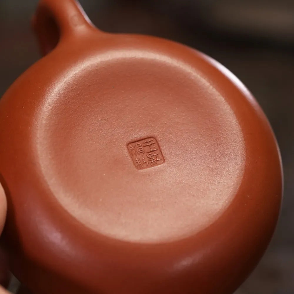 Full Handmade Yixing Zisha Teapot [Jade Cicada Pot] (Zhu Ni - 330ml) - YIQIN TEA HOUSE | yiqinteahouse.com | >300ml, full handmade zisha teapot, new arrival, plain smooth, teapot, teaware