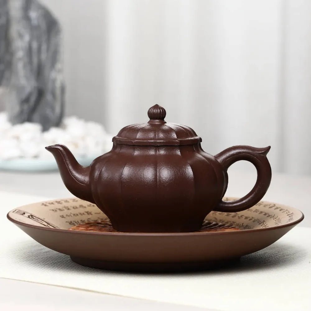 Full Handmade Yixing Zisha Teapot [Jin Nang Xiao Ying Pot] (Zi Ni - 230ml) - YIQIN TEA HOUSE | yiqinteahouse.com | 200-300ml, full handmade zisha teapot, new arrival, plain smooth, teapot, teaware