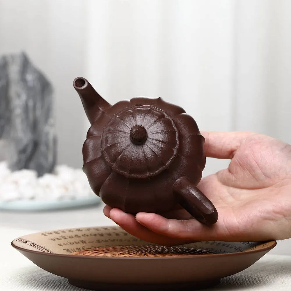 Full Handmade Yixing Zisha Teapot [Jin Nang Xiao Ying Pot] (Zi Ni - 230ml) - YIQIN TEA HOUSE | yiqinteahouse.com | 200-300ml, full handmade zisha teapot, new arrival, plain smooth, teapot, teaware