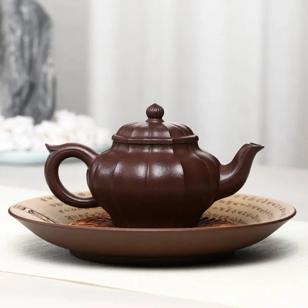 Full Handmade Yixing Zisha Teapot [Jin Nang Xiao Ying Pot] (Zi Ni - 230ml) - YIQIN TEA HOUSE | yiqinteahouse.com | 200-300ml, autopostr_instagram_69921, full handmade zisha teapot, new arrival, plain smooth, teapot, teaware